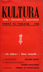 PARIS KULTURA – 1956 / 105+106 Cover Image