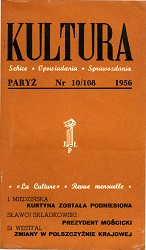 PARIS KULTURA – 1956 / 108 Cover Image