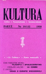 PARIS KULTURA – 1958 / 132 Cover Image
