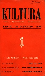 PARIS KULTURA – 1959 / 135+136 Cover Image