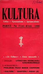PARIS KULTURA – 1959 / 141+142 Cover Image