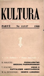 PARIS KULTURA – 1960 / 157 Cover Image