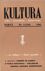 PARIS KULTURA – 1961 / 169 Cover Image