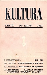 PARIS KULTURA – 1961 / 170 Cover Image