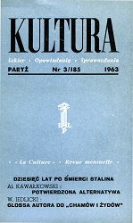 PARIS KULTURA – 1963 / 185 Cover Image
