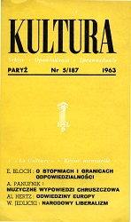 PARIS KULTURA – 1963 / 187 Cover Image
