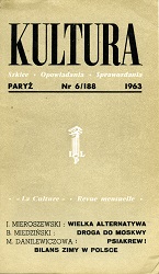 PARIS KULTURA – 1963 / 188 Cover Image