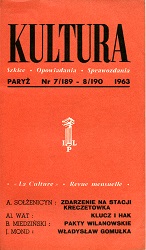 PARIS KULTURA – 1963 / 189+190 Cover Image