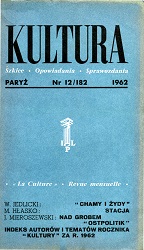 PARIS KULTURA – 1962 / 182 Cover Image