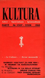 PARIS KULTURA – 1965 / 207+208 Cover Image