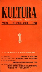 PARIS KULTURA – 1965 / 213+214 Cover Image