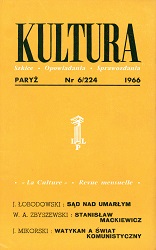 PARIS KULTURA - 1966 / 224 Cover Image