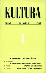 PARIS KULTURA – 1969 / 259 Cover Image