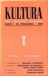 PARIS KULTURA – 1969 / 262+263 Cover Image
