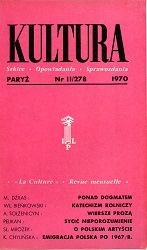 PARIS KULTURA - 1970 / 278 Cover Image