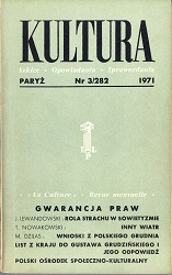 PARIS KULTURA – 1971 / 282 Cover Image