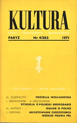 PARIS KULTURA – 1971 / 283 Cover Image