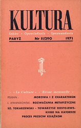 PARIS KULTURA - 1971 / 290 Cover Image