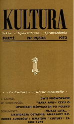 PARIS KULTURA – 1972 / 303 Cover Image