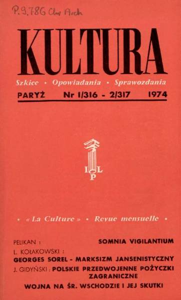 PARIS KULTURA – 1974 / 316+317 Cover Image
