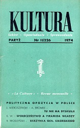 PARIS KULTURA – 1974 / 326 Cover Image