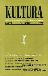 PARIS KULTURA – 1979 / 387 Cover Image