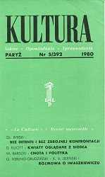 PARIS KULTURA – 1980 / 392 Cover Image