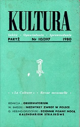 PARIS KULTURA – 1980 / 397 Cover Image