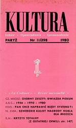 PARIS KULTURA – 1980 / 398 Cover Image