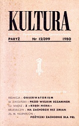 PARIS KULTURA – 1980 / 399 Cover Image