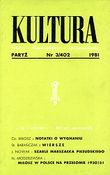 PARIS KULTURA – 1981 / 402 Cover Image