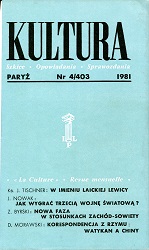 PARIS KULTURA – 1981 / 403 Cover Image