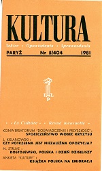 PARIS KULTURA – 1981 / 404 Cover Image