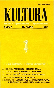 PARIS KULTURA – 1983 / 428 Cover Image