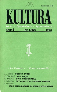 PARIS KULTURA – 1983 / 429 Cover Image