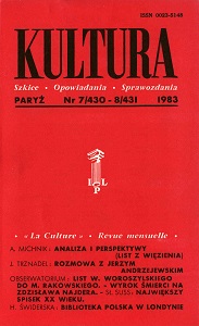 PARIS KULTURA – 1983 / 430+431 Cover Image