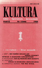 PARIS KULTURA – 1984 / 446 Cover Image