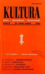 PARIS KULTURA – 1985 / 448+449 Cover Image