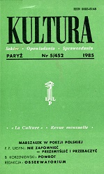 PARIS KULTURA – 1985 / 452 Cover Image