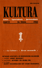 PARIS KULTURA – 1985 / 456 Cover Image