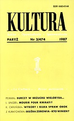 PARIS KULTURA – 1987 / 474 Cover Image