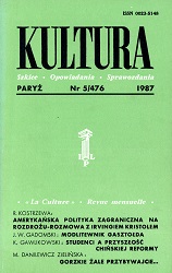 PARIS KULTURA – 1987 / 476 Cover Image