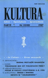 PARIS KULTURA – 1987 / 481 Cover Image