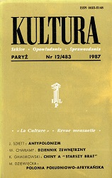 PARIS KULTURA – 1987 / 483 Cover Image