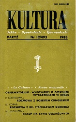 PARIS KULTURA – 1988 / 495 Cover Image
