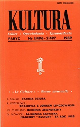 PARIS KULTURA – 1989 / 496+497 Cover Image