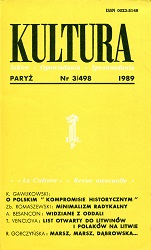 PARIS KULTURA – 1989 / 498 Cover Image