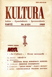 PARIS KULTURA – 1989 / 501 Cover Image