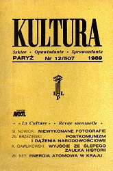 PARIS KULTURA – 1989 / 507 Cover Image