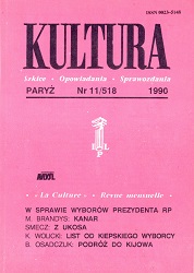 PARIS KULTURA – 1990 / 518 Cover Image
